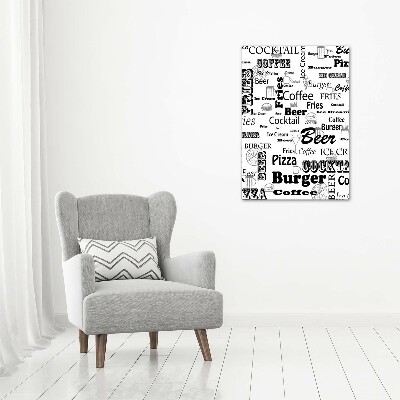 Plexiglasbilder vertikal Speisekarte