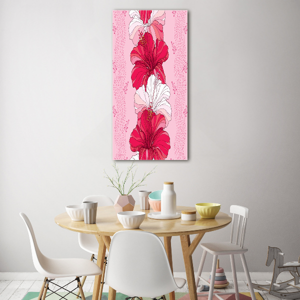 Acrylbild vertikal Hibiskus