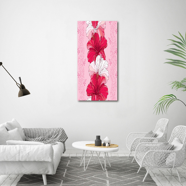 Acrylbild vertikal Hibiskus