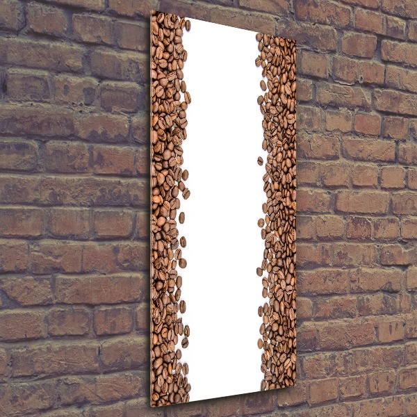 Modernes Acrylbild vertikal Kaffeebohnen