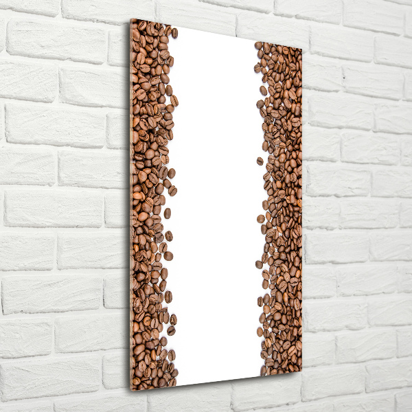 Modernes Acrylbild vertikal Kaffeebohnen