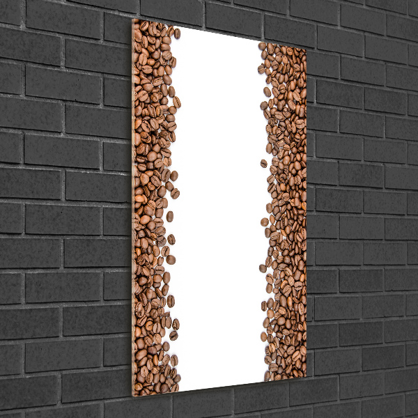 Modernes Acrylbild vertikal Kaffeebohnen