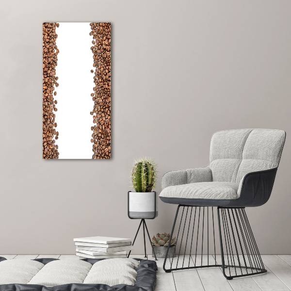 Modernes Acrylbild vertikal Kaffeebohnen