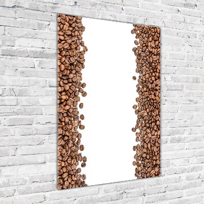 Modernes Acrylbild vertikal Kaffeebohnen