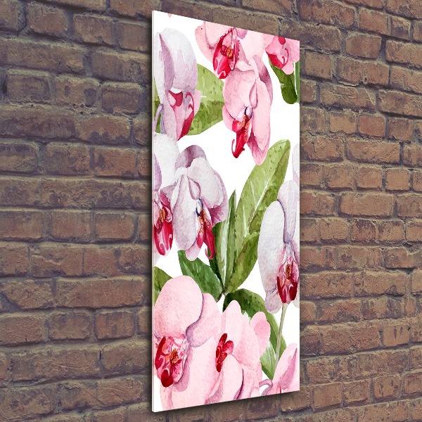 Acrylbild vertikal Orchidee