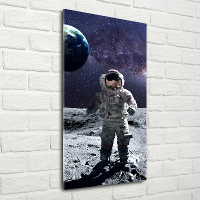 Modernes Acrylbild vertikal Astronaut