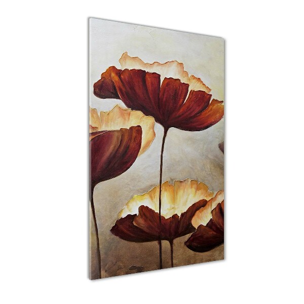 Bild auf Acrylglas vertikal Mohnblumen