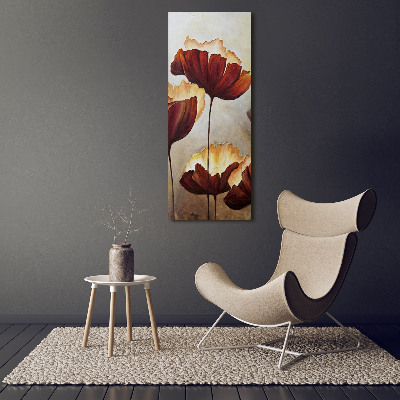 Bild auf Acrylglas vertikal Mohnblumen