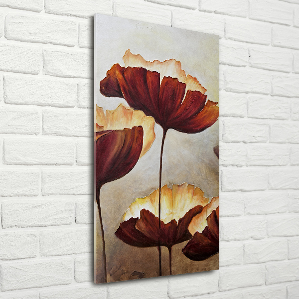 Bild auf Acrylglas vertikal Mohnblumen