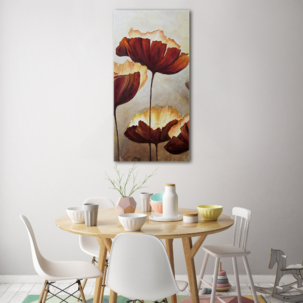 Bild auf Acrylglas vertikal Mohnblumen