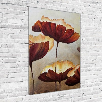 Bild auf Acrylglas vertikal Mohnblumen