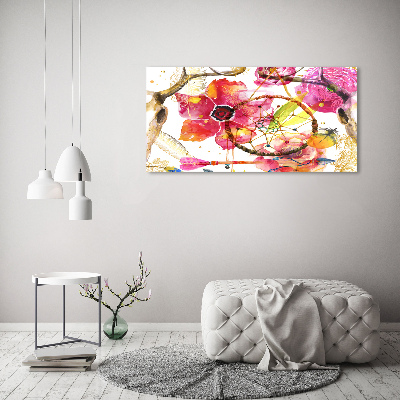Wandbild Blumenmuster