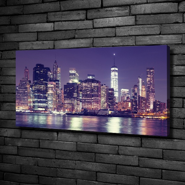 Bild auf leinwand New York bei Nacht