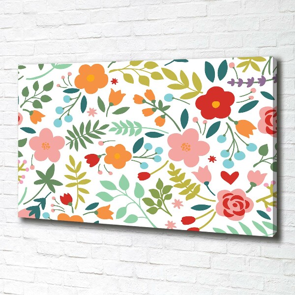 Wandbild Blumenillustration