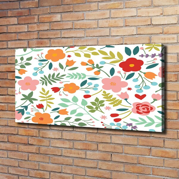 Wandbild Blumenillustration