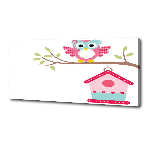 Wandbild Eule auf einem Ast