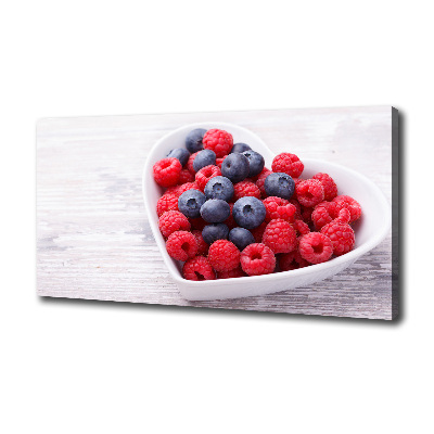 Wandbild Himbeeren und Blaubeeren