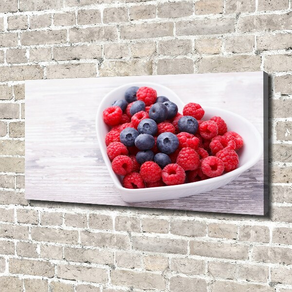 Wandbild Himbeeren und Blaubeeren