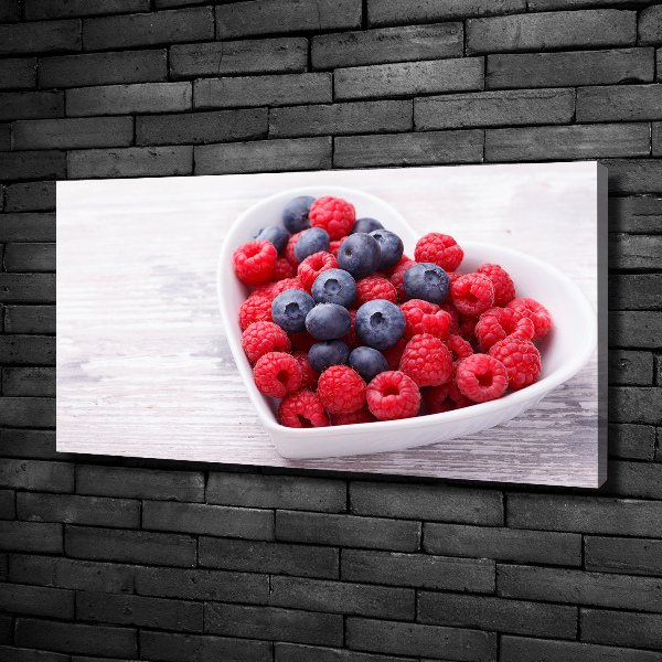 Wandbild Himbeeren und Blaubeeren