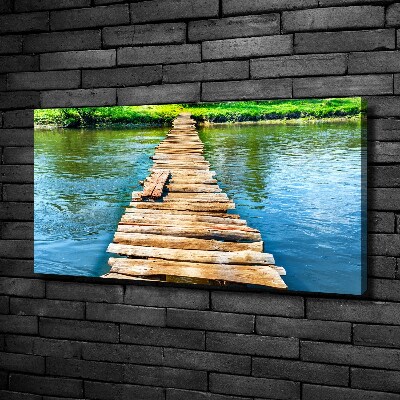 Bild auf leinwand Holzbrücke