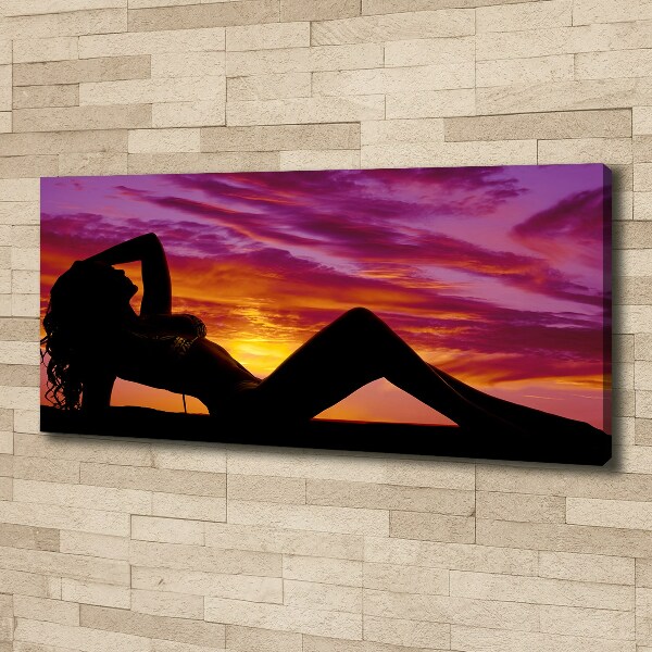 Fotobild Silhouette einer Frau