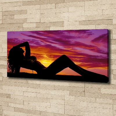 Fotobild Silhouette einer Frau