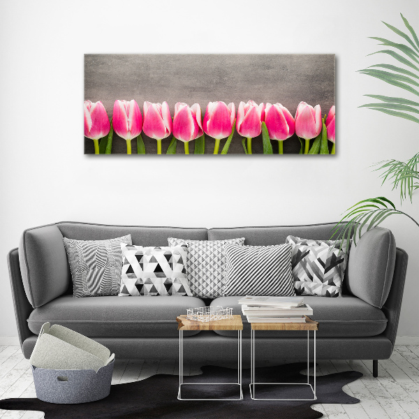 Wandbild Rosa Tulpen