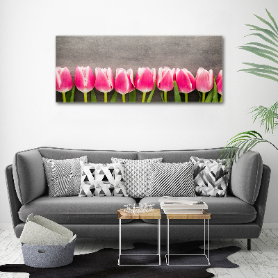 Wandbild Rosa Tulpen