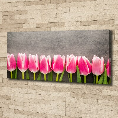 Wandbild Rosa Tulpen