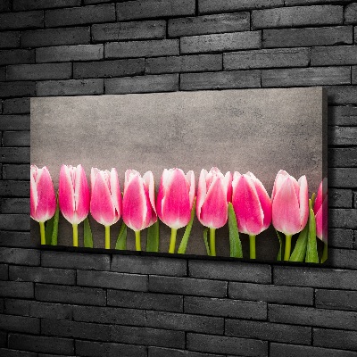 Wandbild Rosa Tulpen