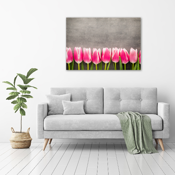 Wandbild Rosa Tulpen