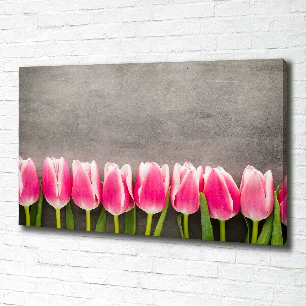 Wandbild Rosa Tulpen