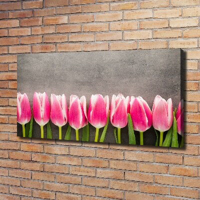 Wandbild Rosa Tulpen
