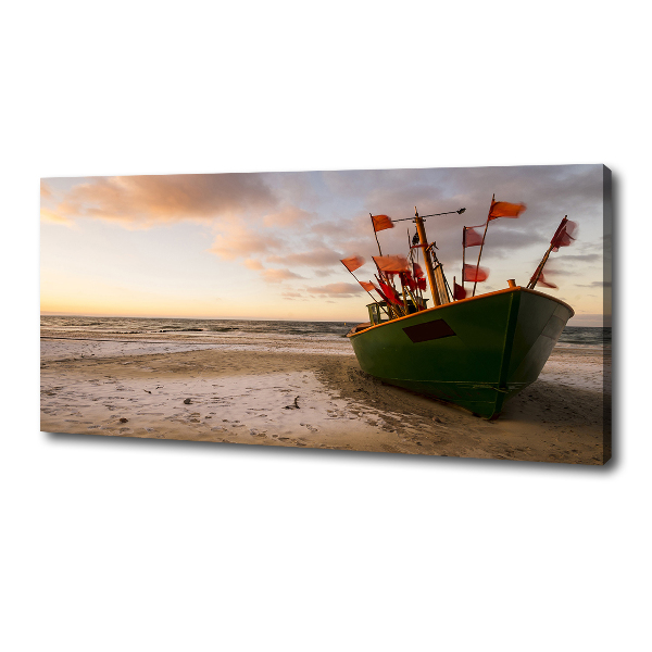 Wandbild Fischerbootstrand