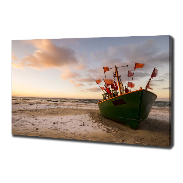 Wandbild Fischerbootstrand