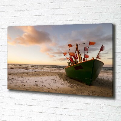 Wandbild Fischerbootstrand