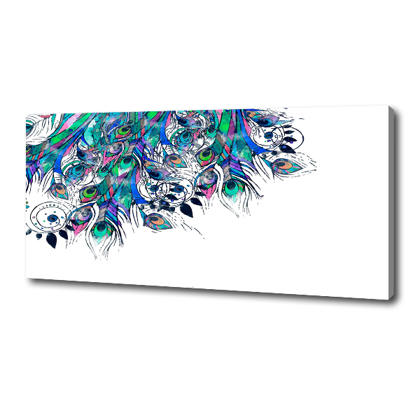 Wandbild Pfauenfedern