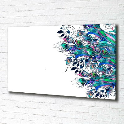 Wandbild Pfauenfedern