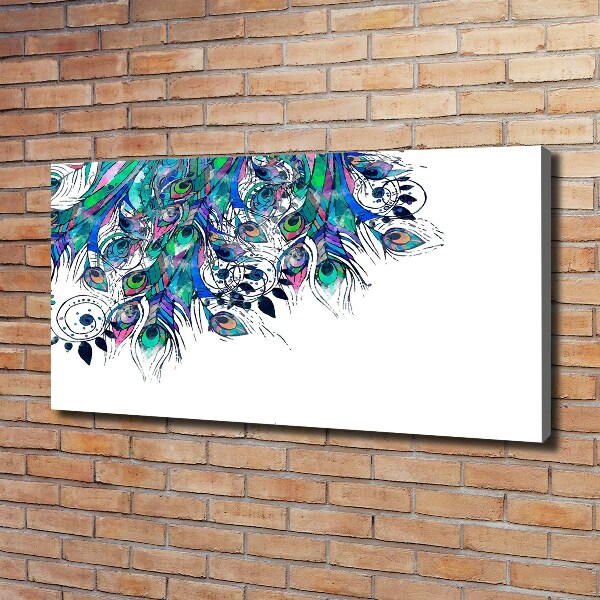 Wandbild Pfauenfedern