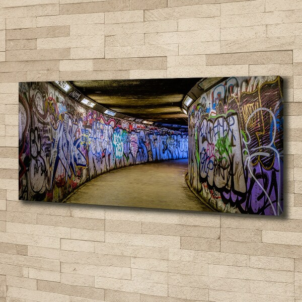 Bild auf leinwand Graffiti in der U-Bahn