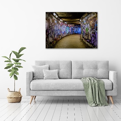 Bild auf leinwand Graffiti in der U-Bahn