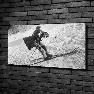 Wandbild Skifahrer