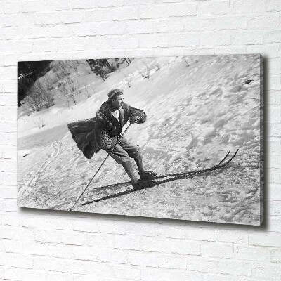 Wandbild Skifahrer