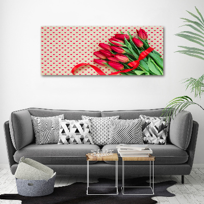 Bild auf leinwand Herzförmige Tulpen