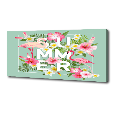 Bild auf leinwand Urlaub und Flamingos