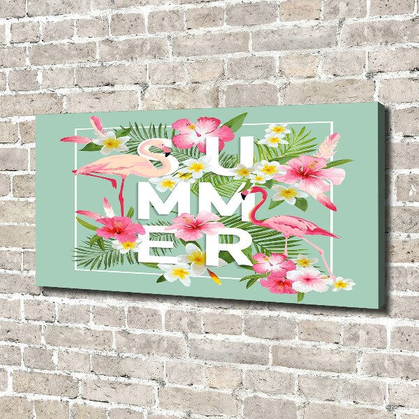 Bild auf leinwand Urlaub und Flamingos