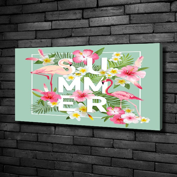 Bild auf leinwand Urlaub und Flamingos