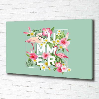 Bild auf leinwand Urlaub und Flamingos