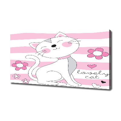 Wandbild Weiße Katze