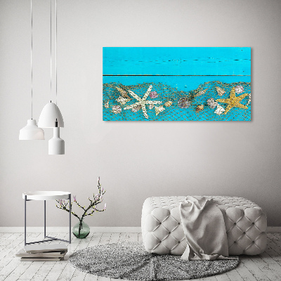 Bild auf leinwand Seesterne und Muscheln